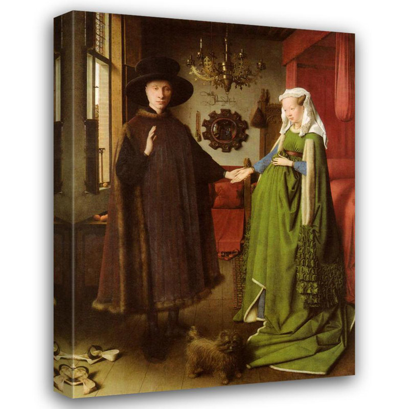Le portrait d'Arnolfini, H 24 po x l 17 po