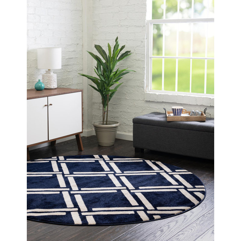 Cand Geometric Indoor Rug, Round 6'