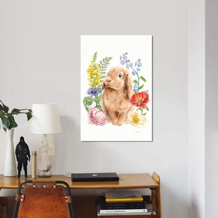 «Sunny Bunny I» par Mary Urban - impression sur toile tendue, H 18 po x l 12 po x P 1,5 po, Pas de tapis, Toile tendue