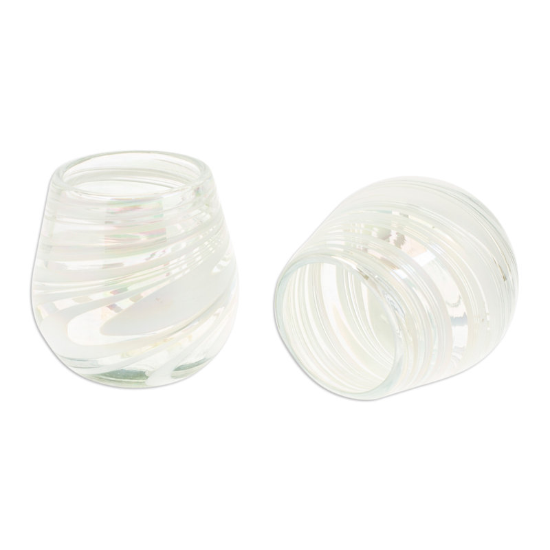 Verres à vin sans pied en verre recyclé soufflé à la main Latitude Run® (paire)