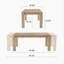Table de salle à manger extensible 70,9 "à 92,5" en chêne