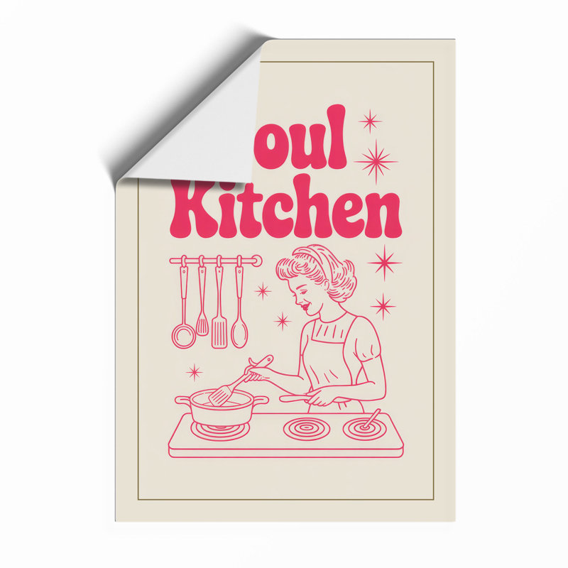 Soul Kitchen Retro - Framed Print, Unframed, A4 - 29.7 x 21.0 cm