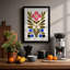 Symmetrical Floral Motif Scandinavian - Framed Print-944758093-944758095
