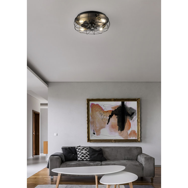 48cm Calista 7 - Blade Ceiling Fan with Remote Control and Light Kit Included