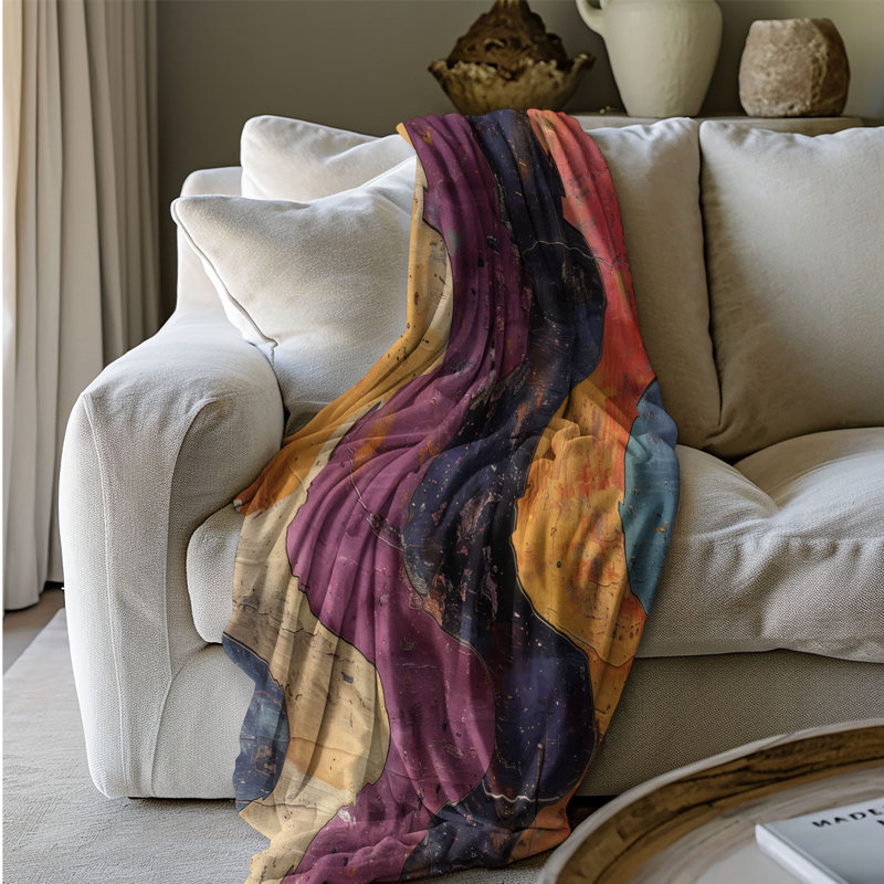 Weathered Art - Couverture sherpa de qualité supérieure 1 pièce, Grand lit