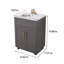 Ensemble de meuble-lavabo simple autoportant 24 po avec plateau en céramique 24 po