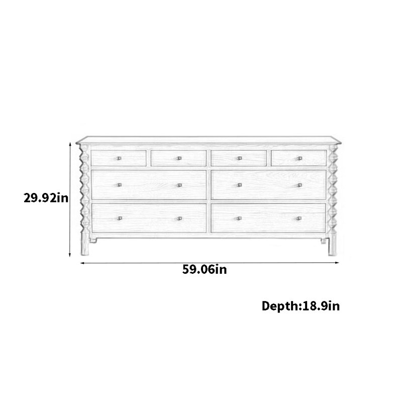 Large-Capacity Storage Sideboard, Black