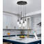 Luminaire suspendu à DEL 5 lumières à intensité variable-1747641092