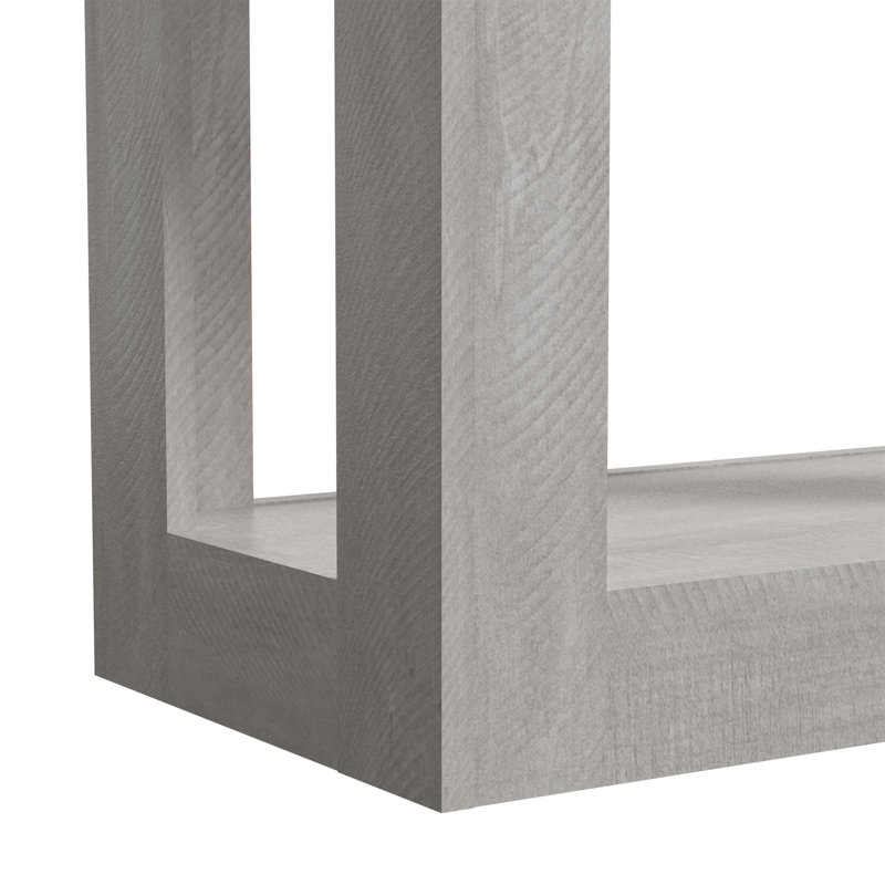 Allysyn Contemporary 23.6" Square End Table, Gray