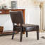 Fauteuil d'appoint capitonné en cuir avec sièges surdimensionnés Roundhill Furniture