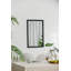 24 "x 36" miroir noir rectangulaire, miroir mural pour le vestibule de chambre à coucher de salon