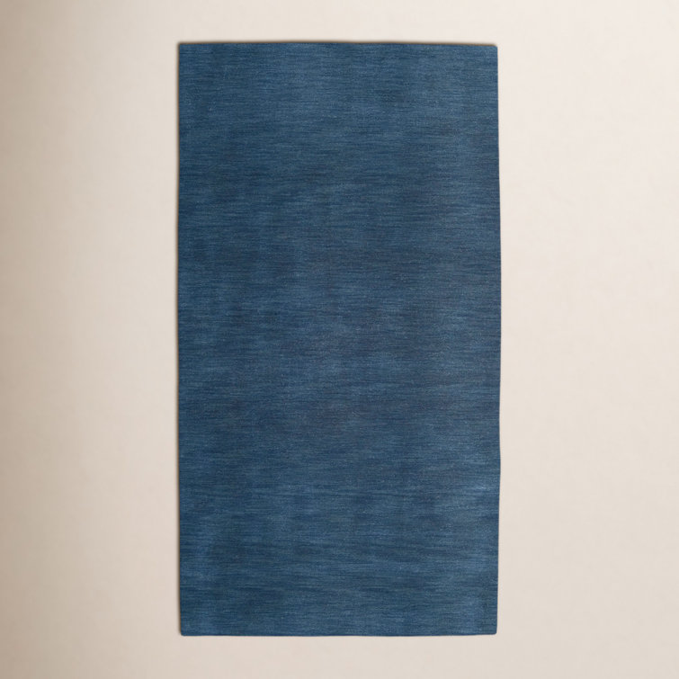 Dolma Handmade Loomed Wool Navy/Dark Blue Rug
