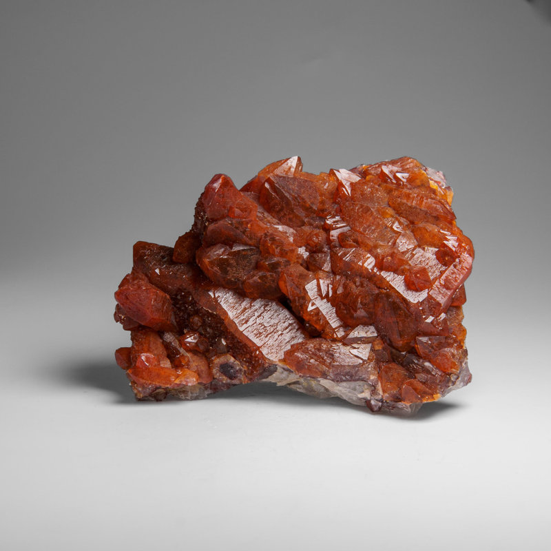 Red Quartz Hematite Crystal Cluster From Morocco (1.4 Lbs)