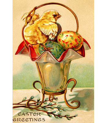 « pâques greetings », impression