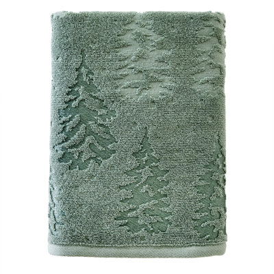 WISPY TREES JACQUARD BATH-SAGE