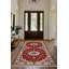 Tapis bourgogne en coton et polyester à imprimé numérique Tessa Collection-1938282301