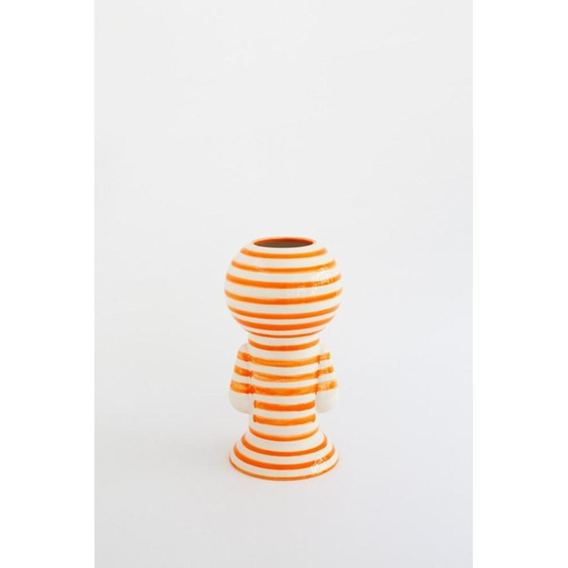 Dummy Handmade Eartenware Table Vase, Tangerine