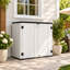 Armoire de rangement extérieure horizontale résistante aux intempéries de 194 gallons avec panneaux à double paroi