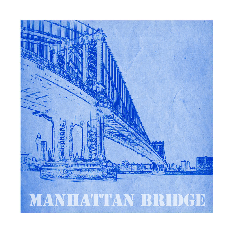 Art sur toile, "Marcus Jules Bridge", H 35 po x l 35 po