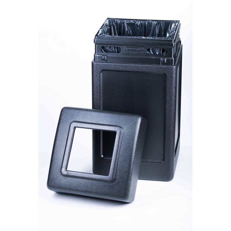 Poubelle PolyTec 42 gallons, Noir