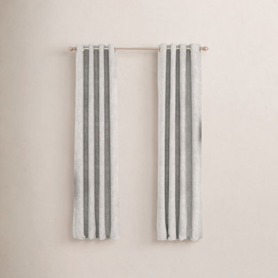2-pack 100% Blackout Thermal Grommet Curtain Panels, Light Gray, 50x84