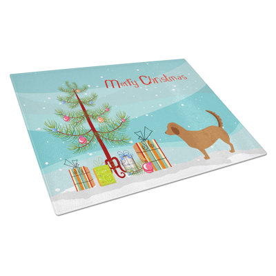 Caroline's Treasures Tempered Glass Christmas Cutting Board