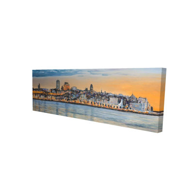 « horizon of québec city », reproduction de peinture à l’acrylique sur toile tendue