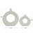 Ceramic Round Donut Shaped Decorative Vase Set-71134082-71134081
