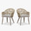  Chaises de patio pour l'extérieur avec coussin et rotin PE toutes saisons