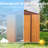 73 In. Deep Metal Cabin Shed With Strong Construction & Padlock 64.2 Wide Building Sliding Door Panels-118823243