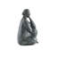 Figurine de dame méditant en bronze