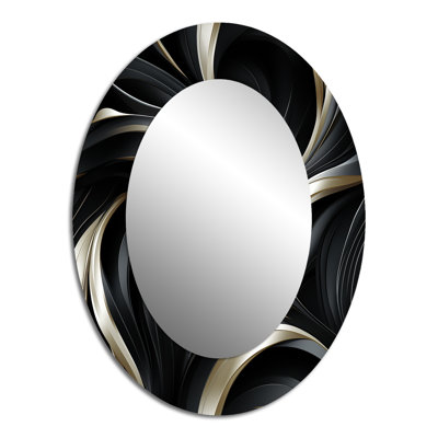 Smithtown - Black Glam Oval Wall Mirror