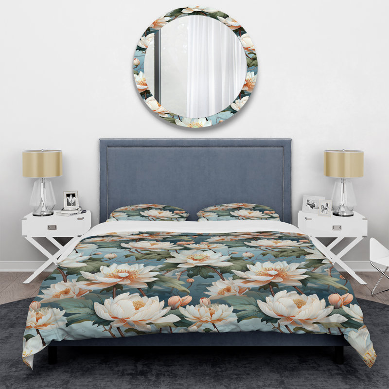 Ensemble de housse de couette Hoswell, Housse de couette simple + 1 taie décorative stan