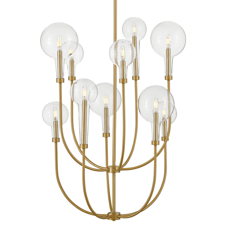 Alchemy 10-Light Multi-Tier Chandelier with Tapered Globes