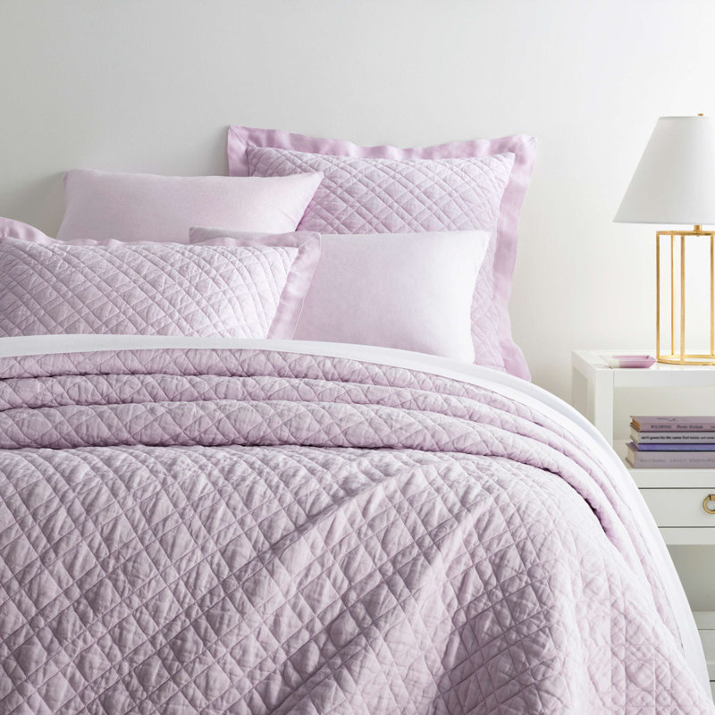 Linen White Reversible Cotton Full/Queen Quilt Set