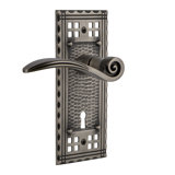 Craftsman Plate Passage (Hall & Closet) with Decorative Keyhole and Swan Lever
