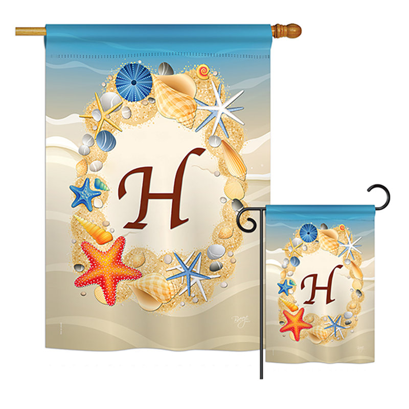 Renteria Double Sided Polyester Flag Set, H