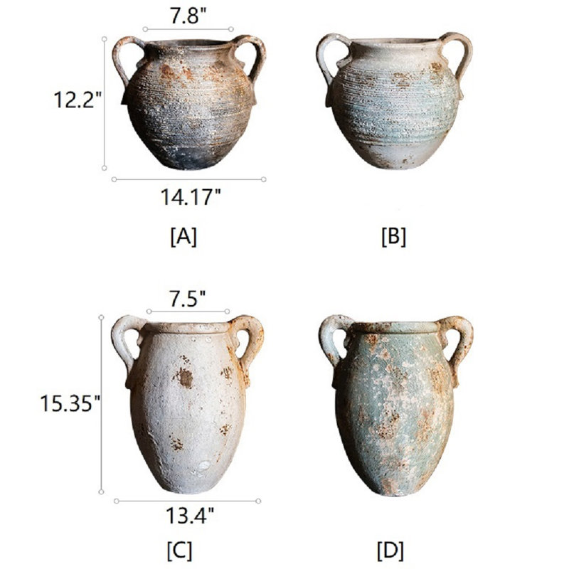 Vase de table en résine 15,35 "Schurman, Brun et bleu