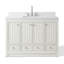 Meuble-lavabo 48 po avec comptoir en quartz blanc Thassos Aula-114544486