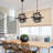 Mercer41 6 - Light Dimmable Industrial Square/Rectangle Geometric Candle Style Chandelier with Metal Cage for Dining Room, Kitchen Island, Foyer, Hallway-1153974940