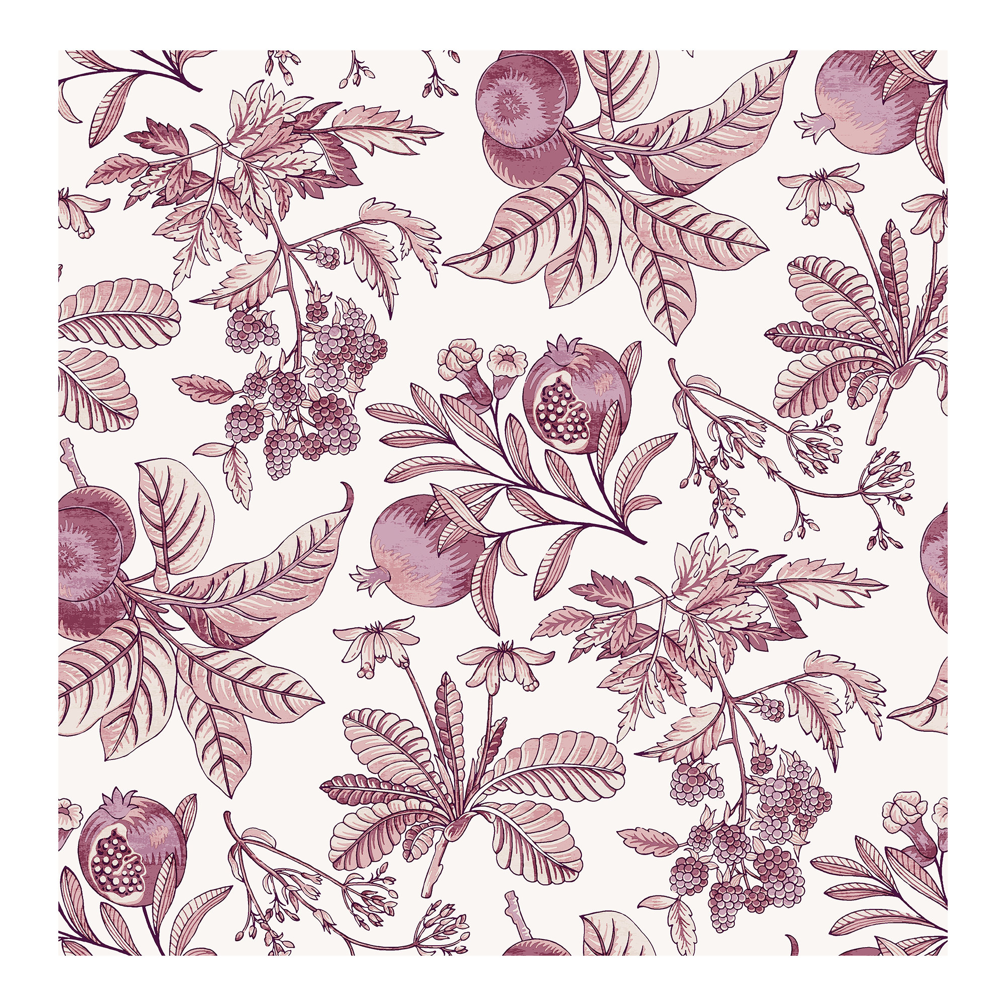 Lucier Fruit Wallpaper, Purple