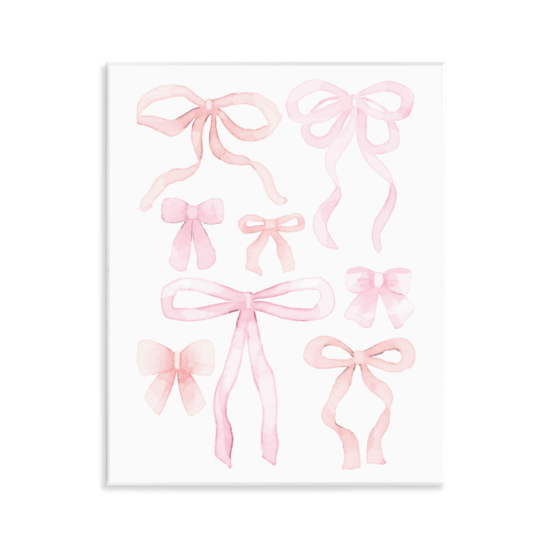 Plaque murale féminine «Chic Bows» par Kim Allen