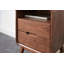 Table de chevet 16,5 po noyer noir entièrement assemblée avec 2 tiroirs-800595015-804255620