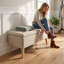 Banc avec repose-pieds rembourré pour l'extrémité du lit et le salon Cordelle-130905404