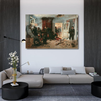 Astoria Grand de Neuville, Alphonse, Marie, Adolphe Gallery Wrapped Canvas Art: The Last Cartridges