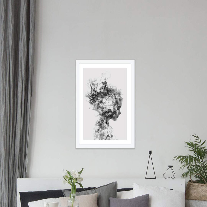« Dissolve Me » par Dániel Taylor - reproduction sur toile, H 24 po x l 16 po, Papier dans un cadre photo, Blanc
