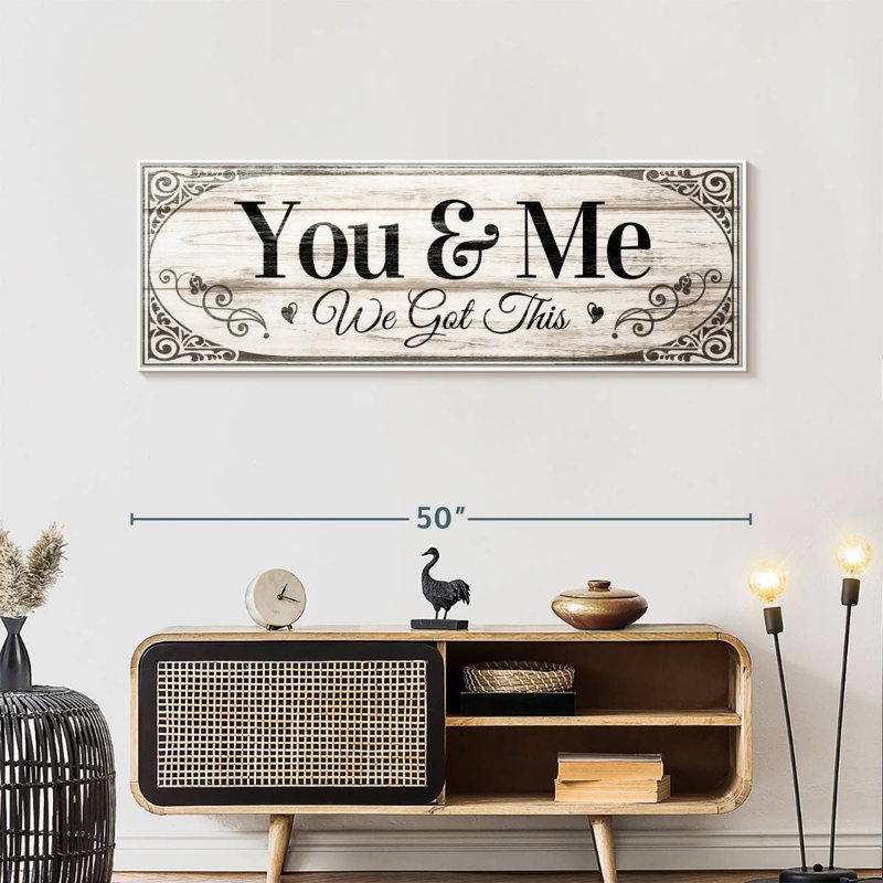 Plaque murale «We Got This Couples», Floating Frame White, 49 po x 17 po