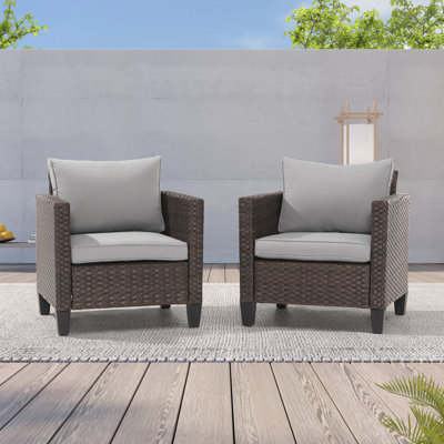 Norrington Patio Chair with Cushions(Set of 2)