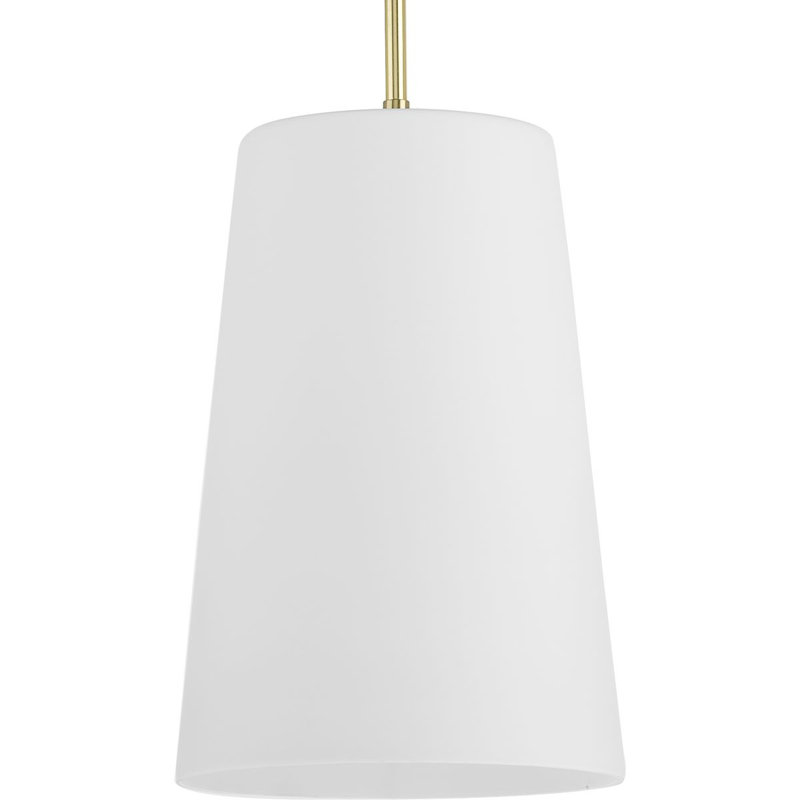 Luminaire suspendu cylindrique à 1 lumière Rozenn, Laiton satiné, H 18,87 po x l 10,5 po x P 10,5 po