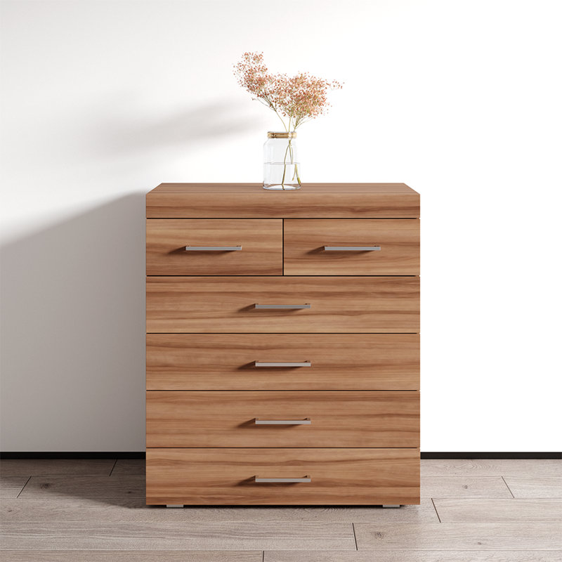 Commode 6 tiroirs Urfeta, Brun